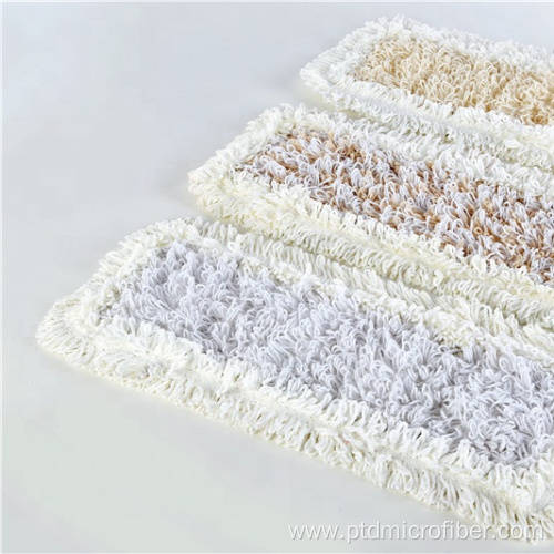 Microfiber and cotton blended flat mop pad